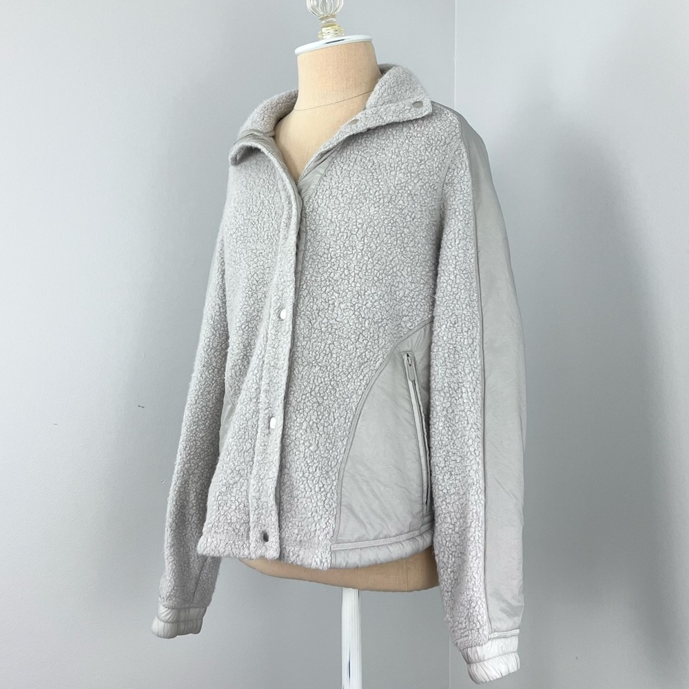Lululemon Go Cozy Jacket Heathered Ceramic Sherpa Wool